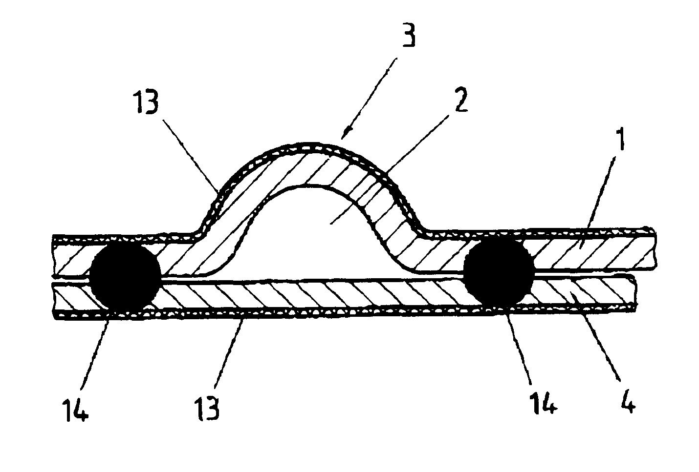 Flat gasket for a reciprocating engine or a driven machine