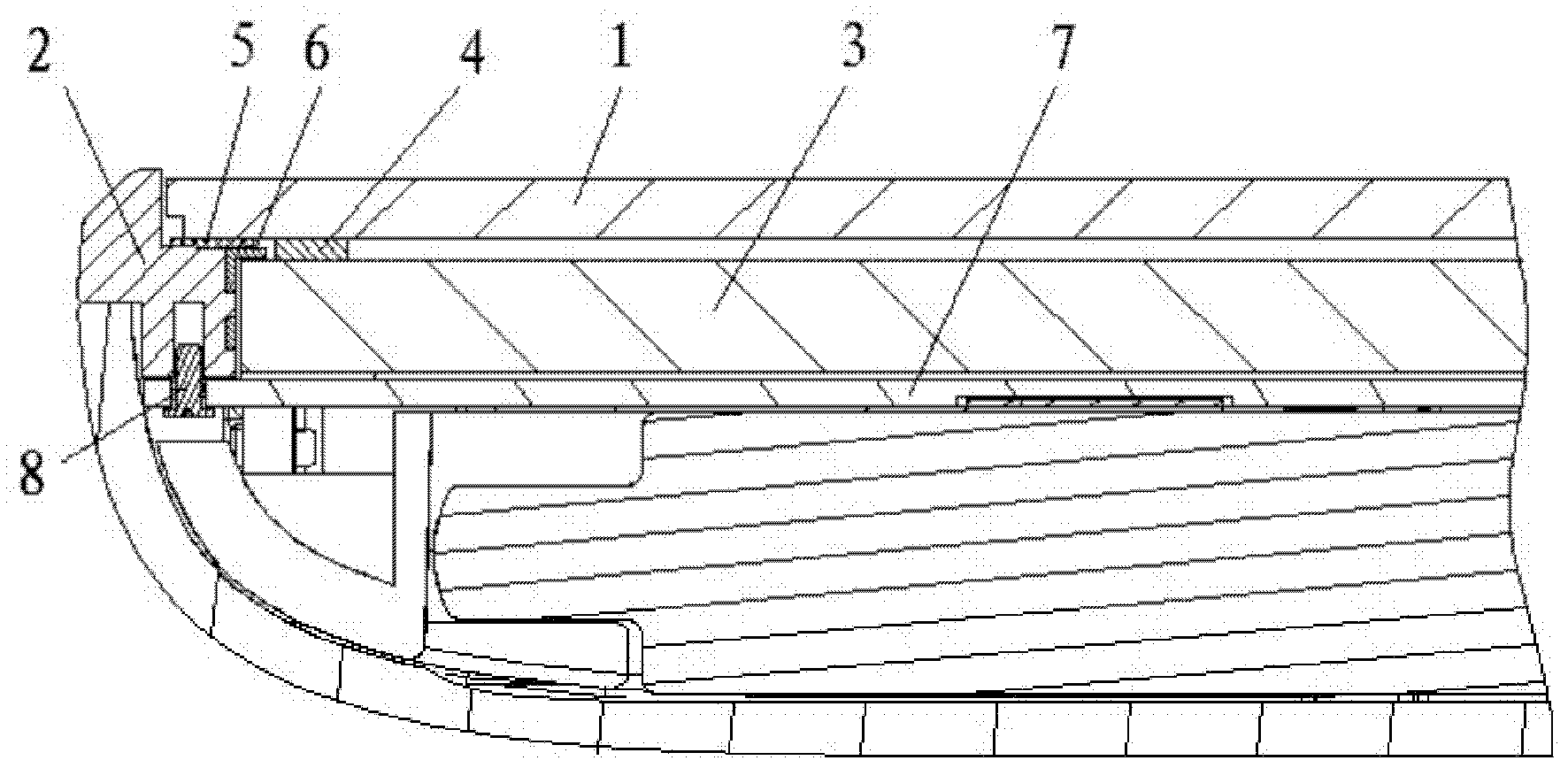 Liquid crystal module fixing mechanism for mobile terminal