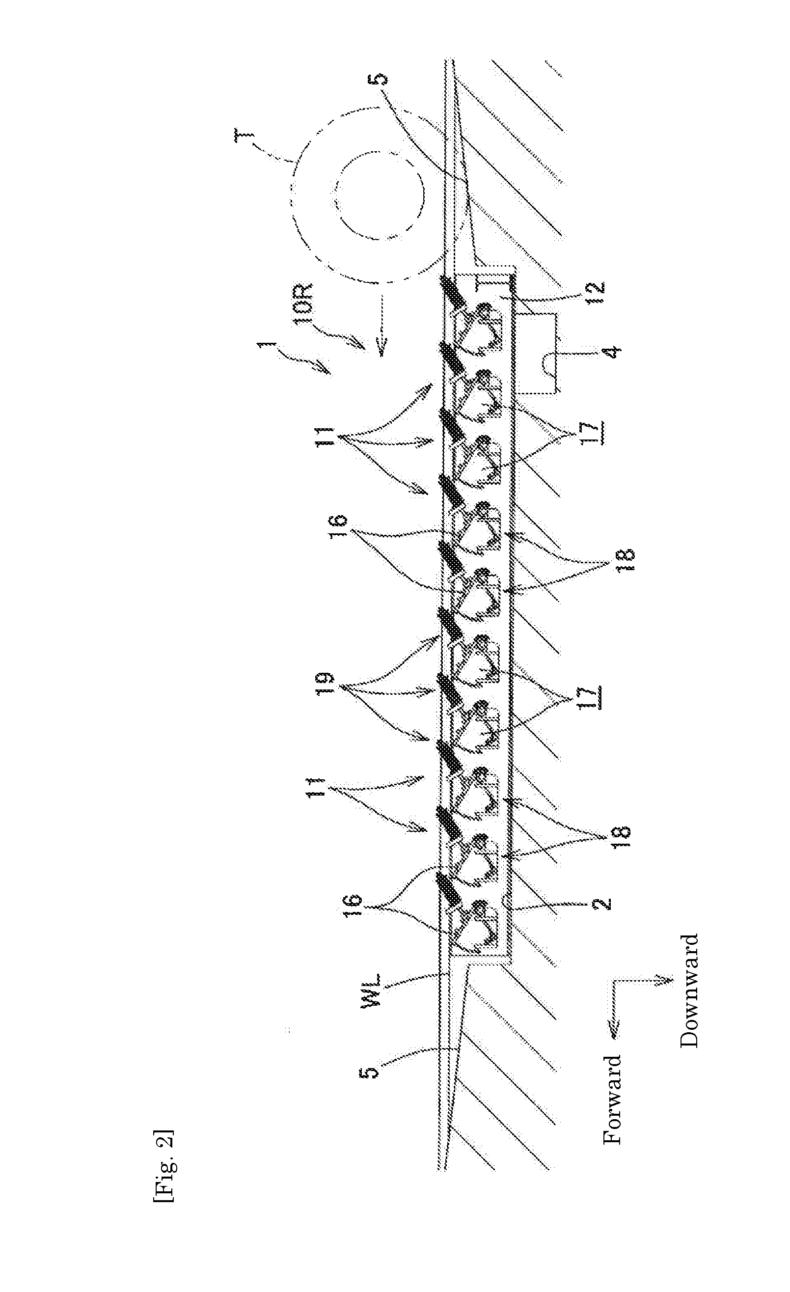 Vehicular attached matter removing device