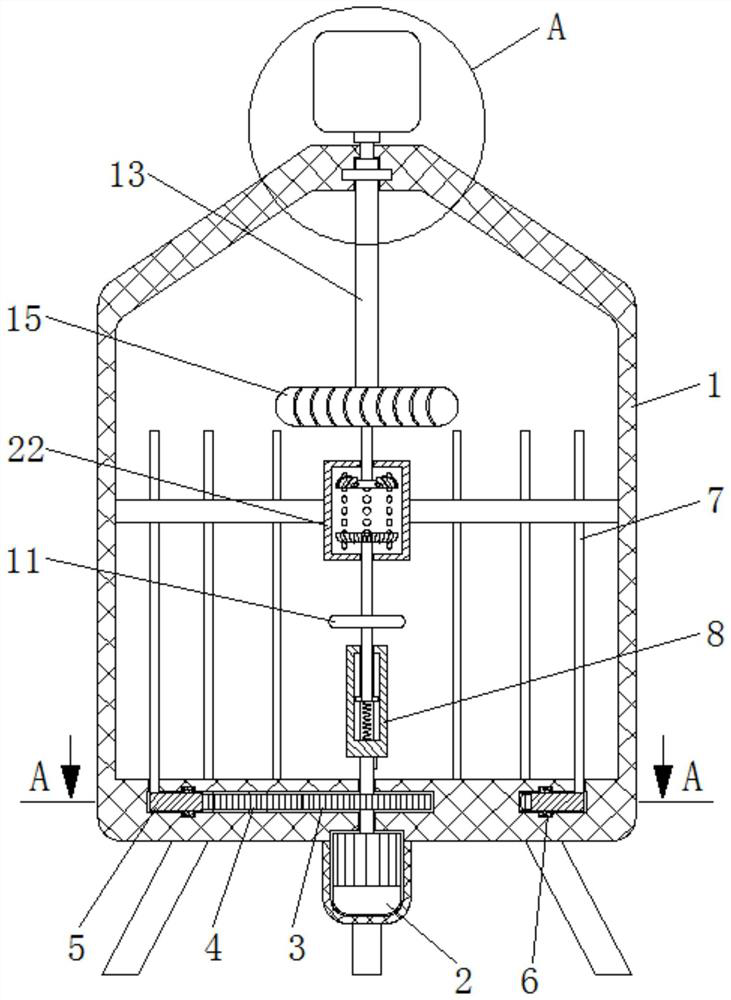 Stirring device for sewage treatment based on hydraulic coupling