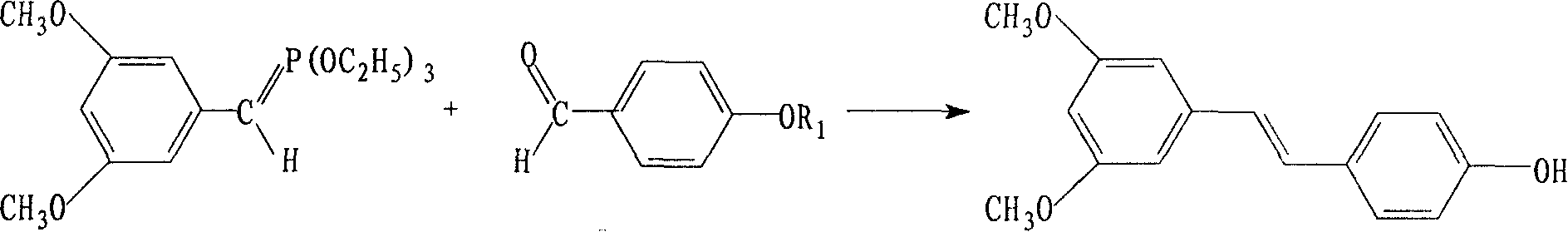 Synthetic method of pterostilbene