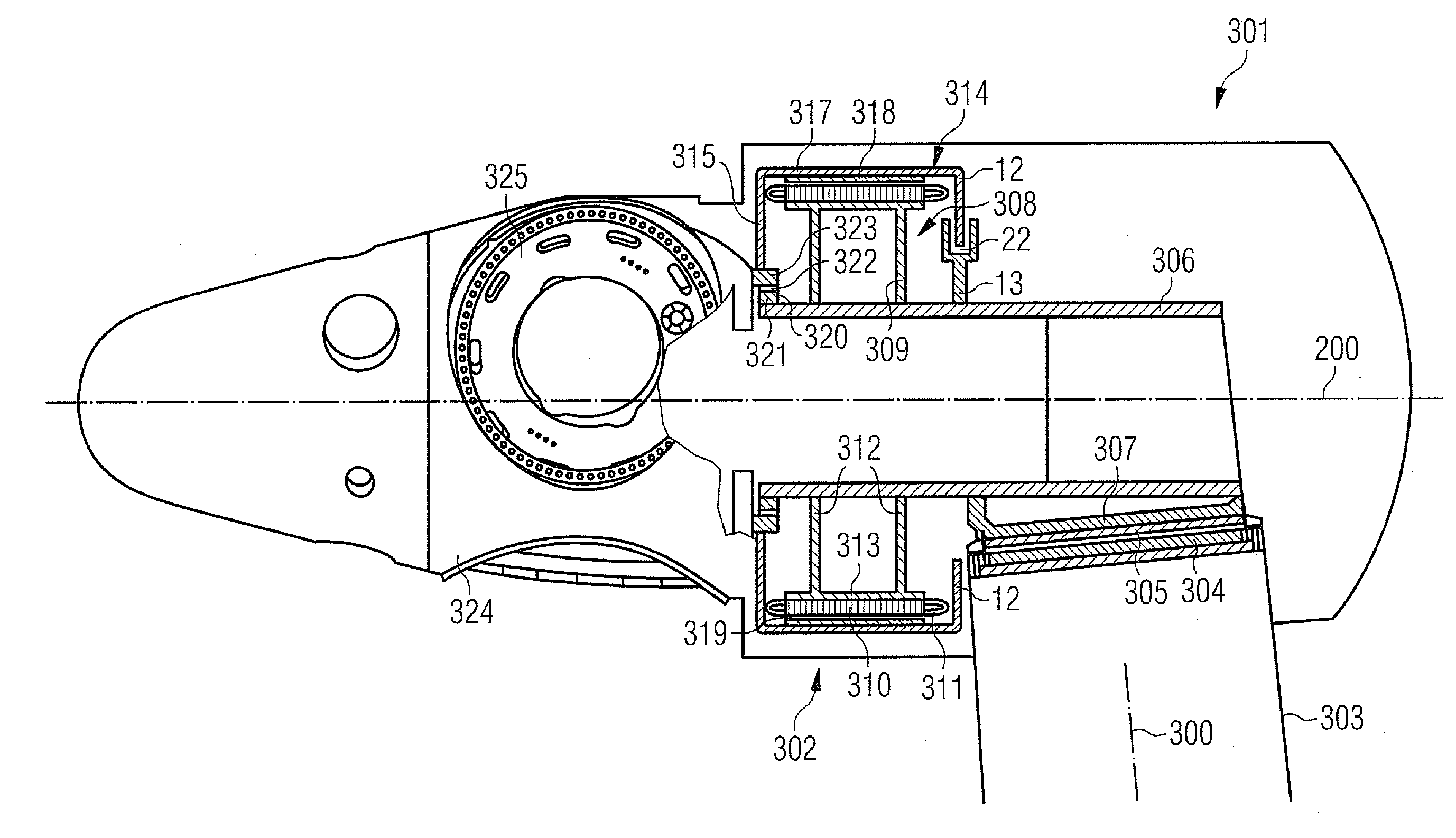 Brake system, generator and wind turbine