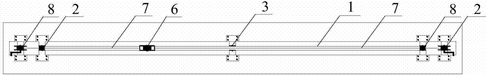 Two-span continuous beam bending moment influence line test experimental device