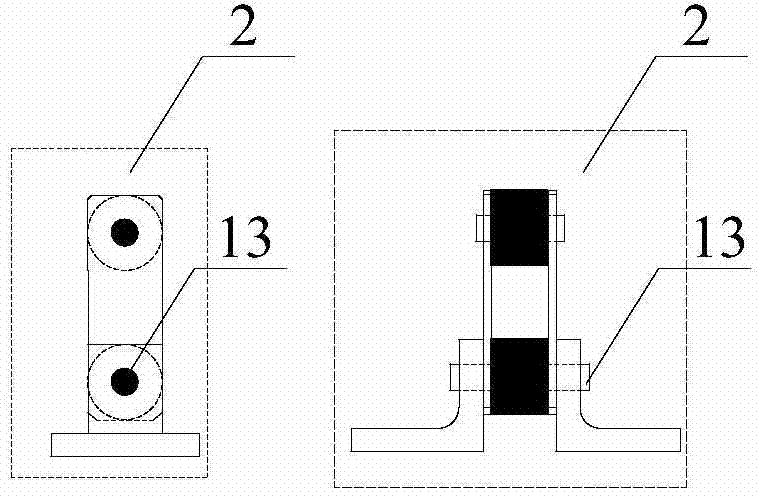 Two-span continuous beam bending moment influence line test experimental device