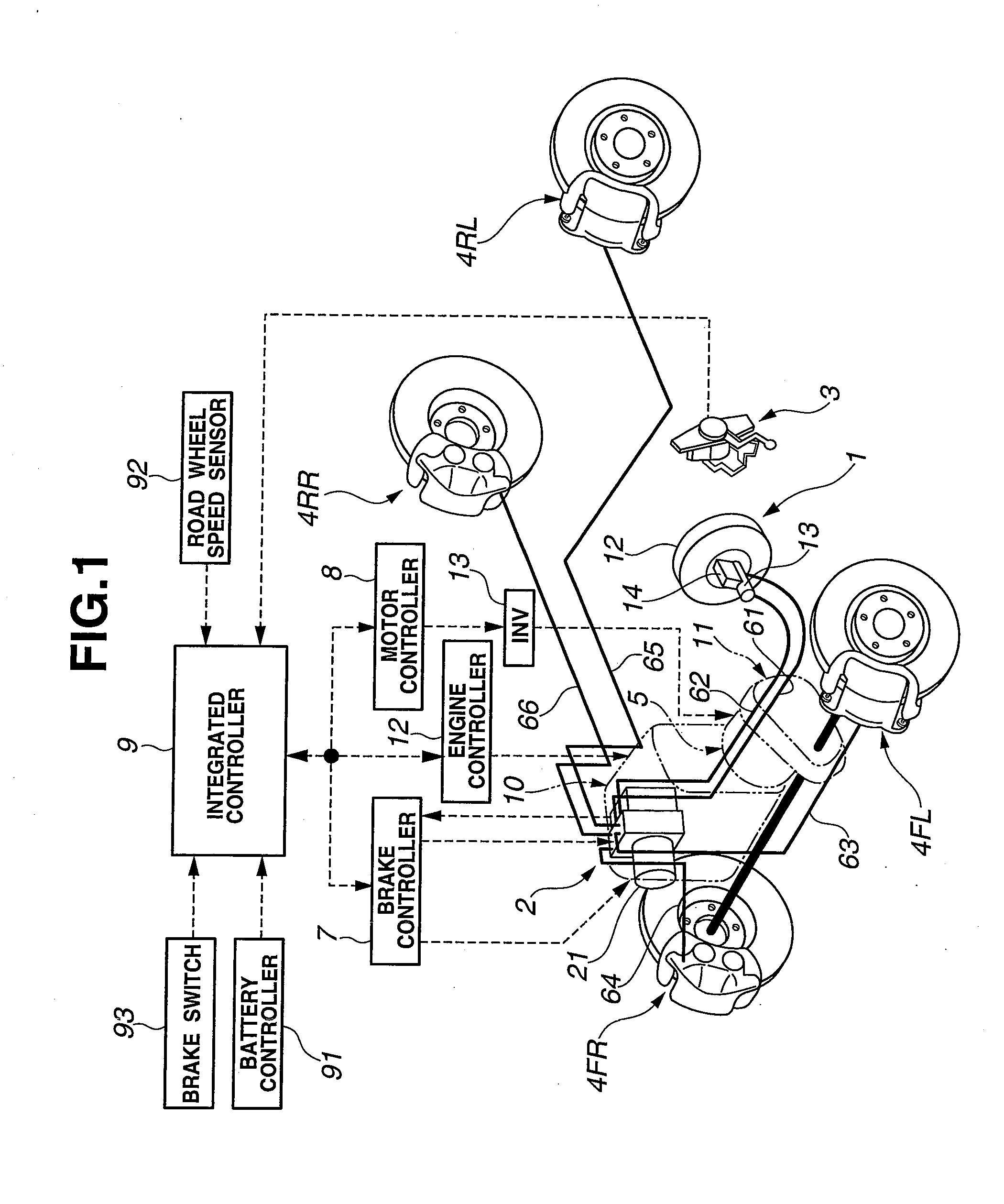 Electric vehicle brake control device