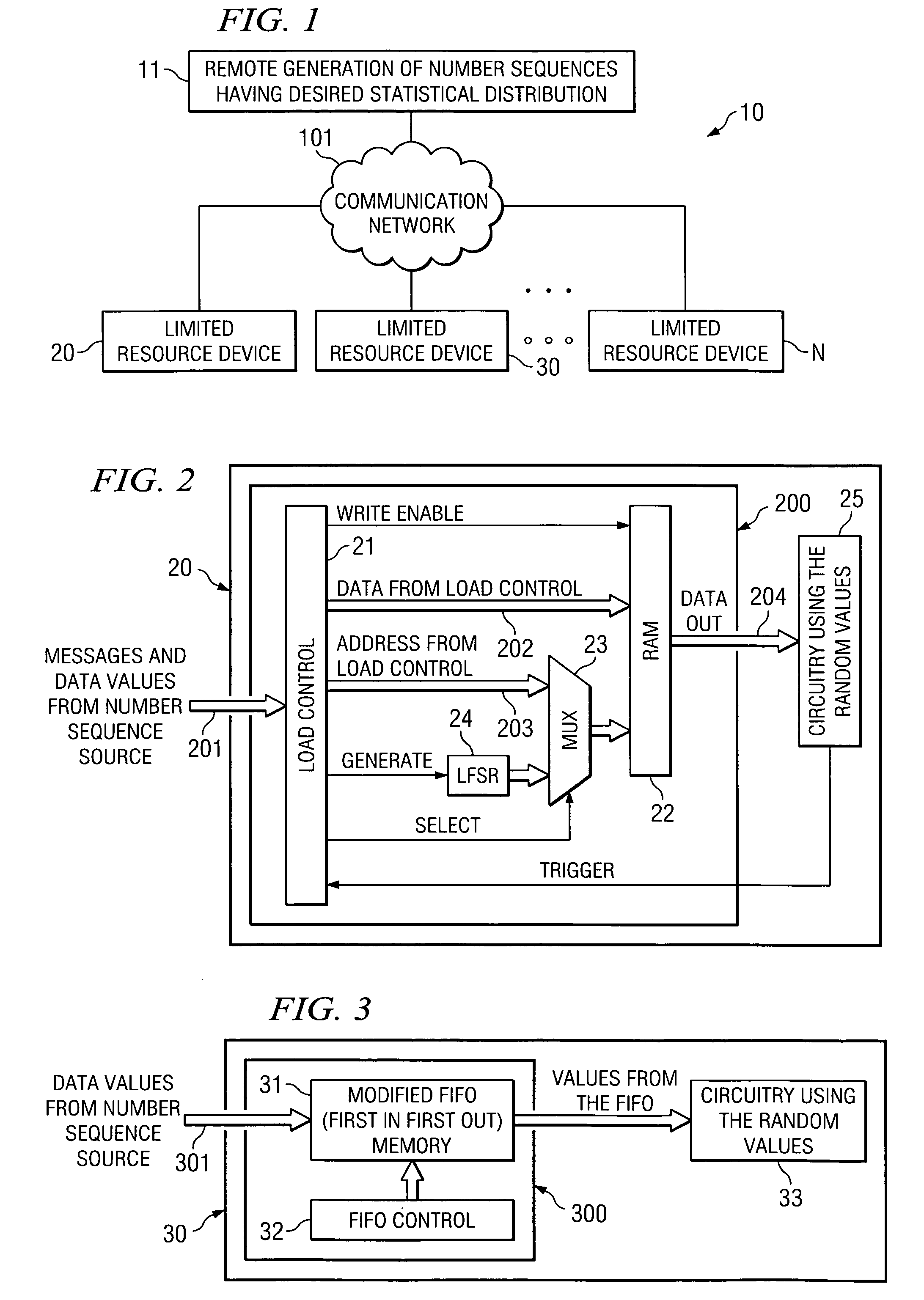 Systems and methods for producing random number distributions in devices having limited processing and storage capabilities