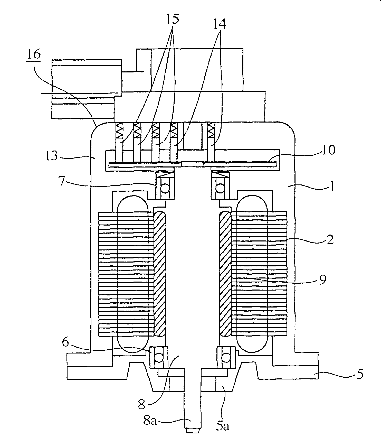 DC motor power-on device and valve device using the same