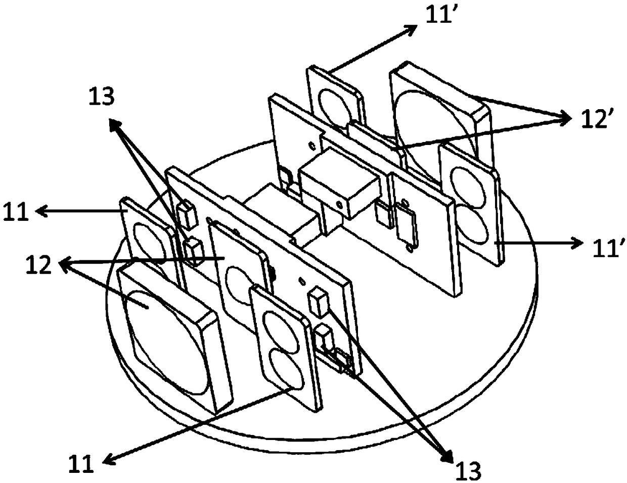 Optical detection and measurement radar having multiple sensors