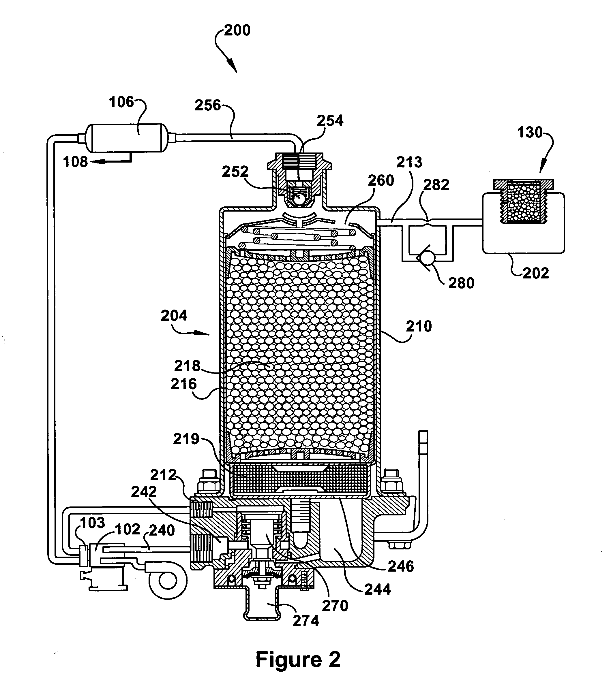 Vehicle air system having an indicator device and method