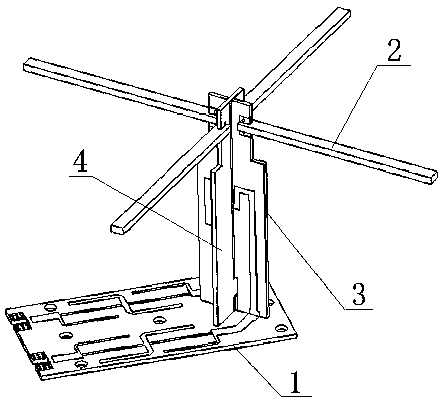 Low profile cross-shaped vibrator for multi-frequency base station antenna