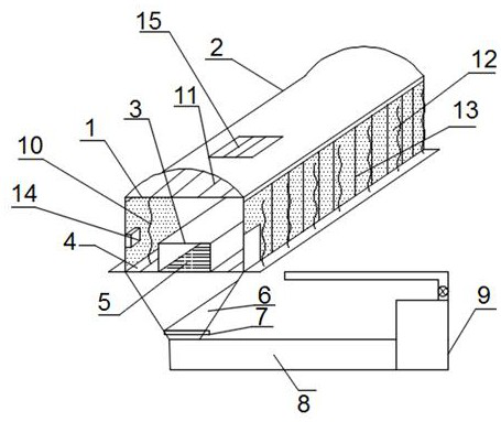 Ecological cycle livestock and vegetable greenhouse