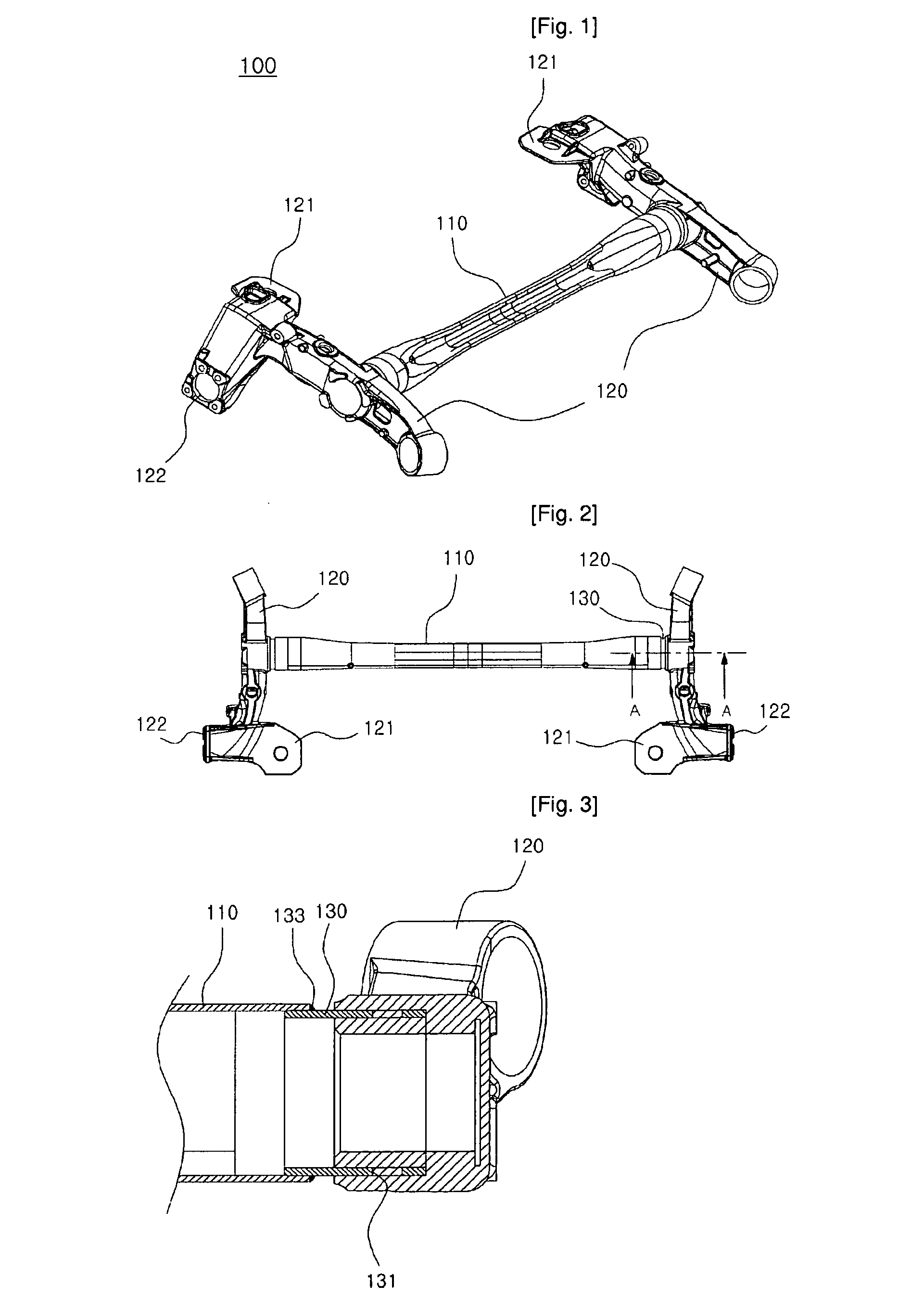 Torsion beam axle having connecting tube between torsion beam and trailing arm