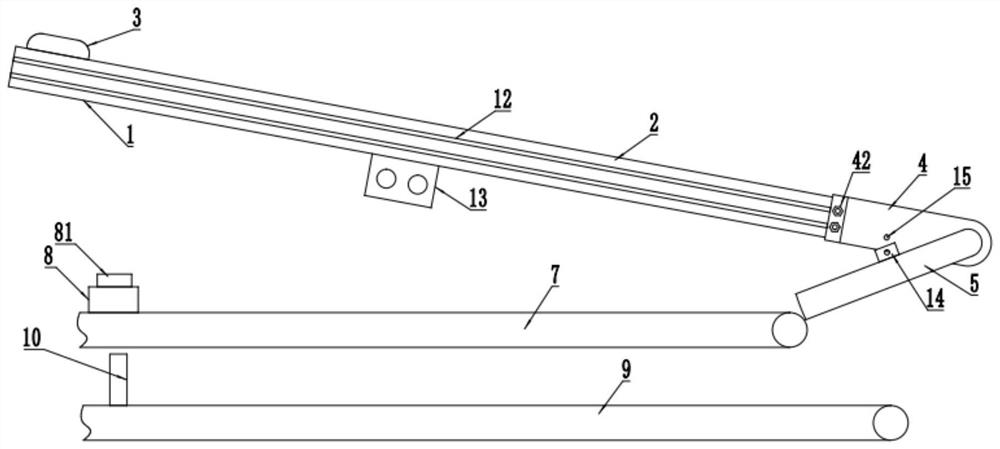 Adjustable conveying device for conveying automobile parts