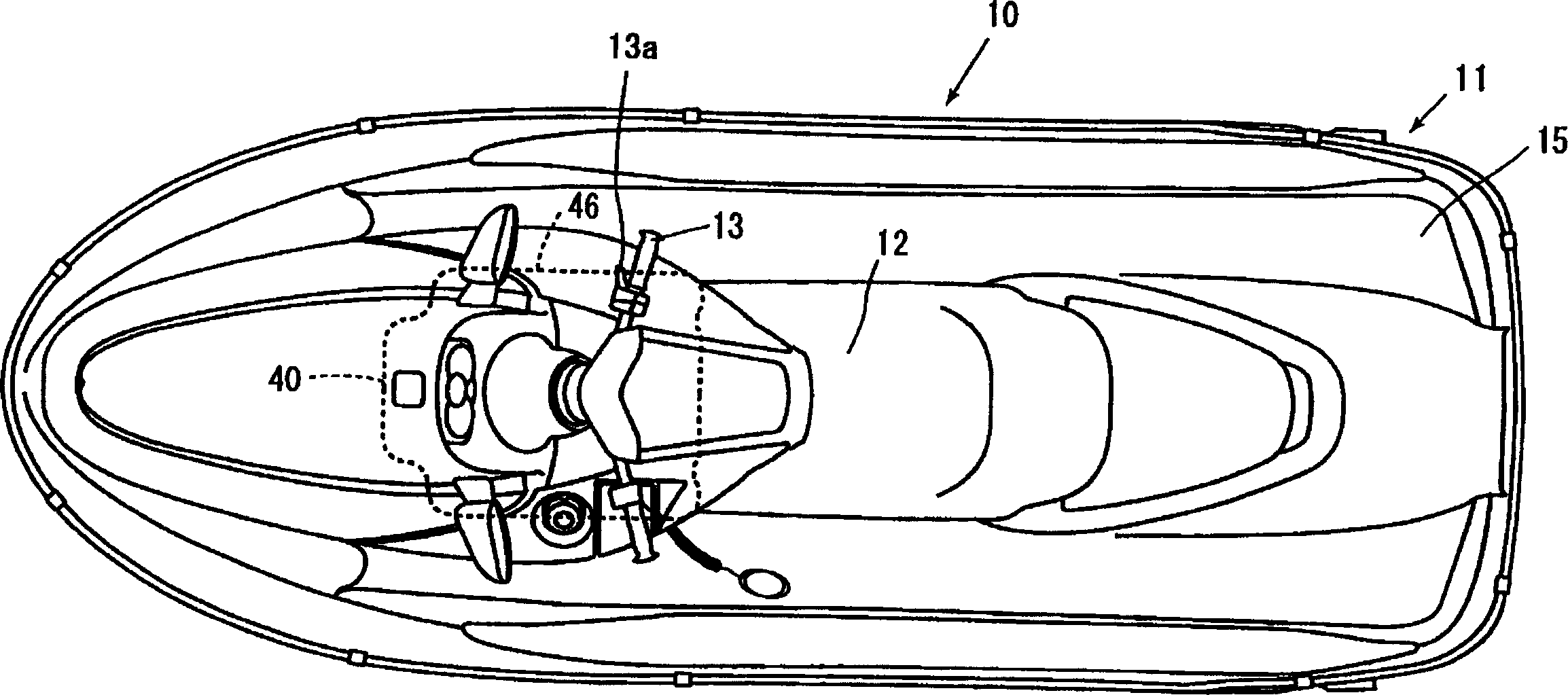 Fuel box fixing structure for small ships