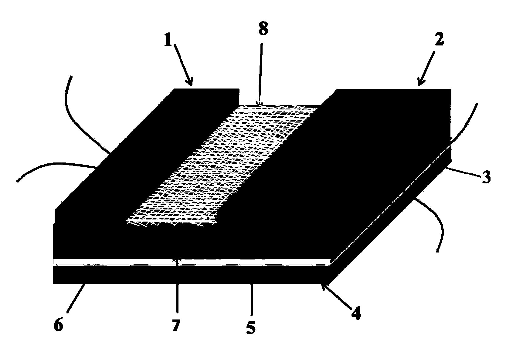 Mixing potential NO2 sensor based on sand-blast machining porous YSZ (Yttria Stabilized Zirconia) base plate and preparation method of sensor