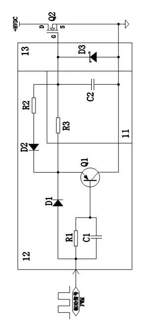 Drive circuit for preventing oscillation of grid drive signals