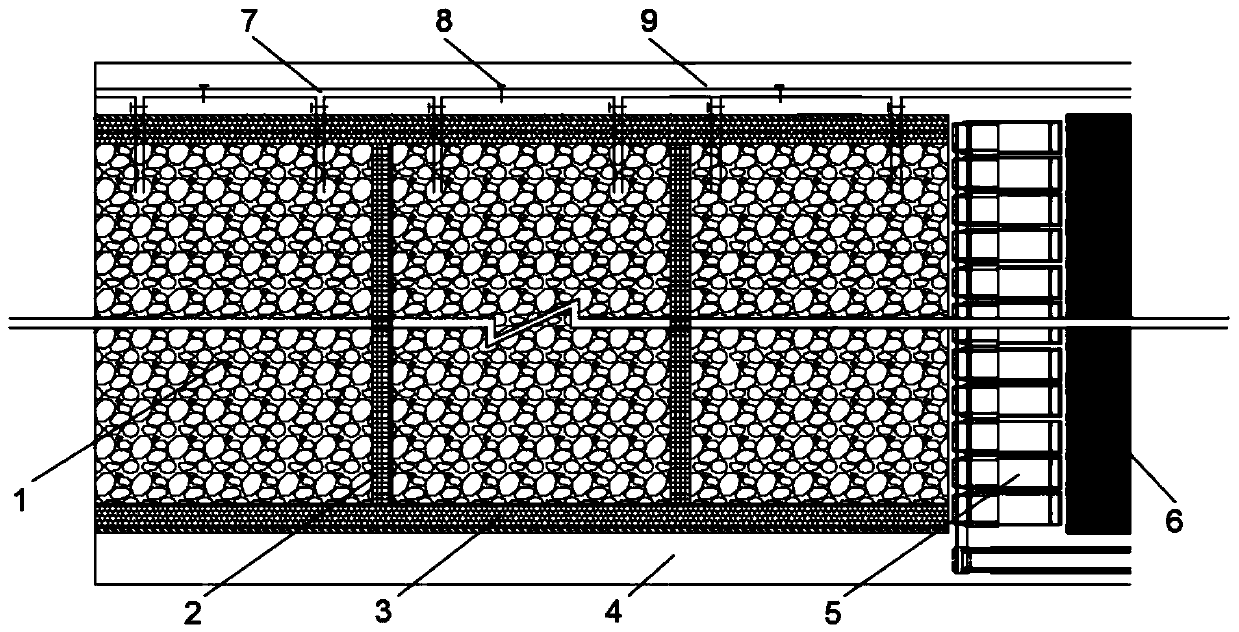 Method for reconstructing underground water storage space by coal mine solid filling and mining