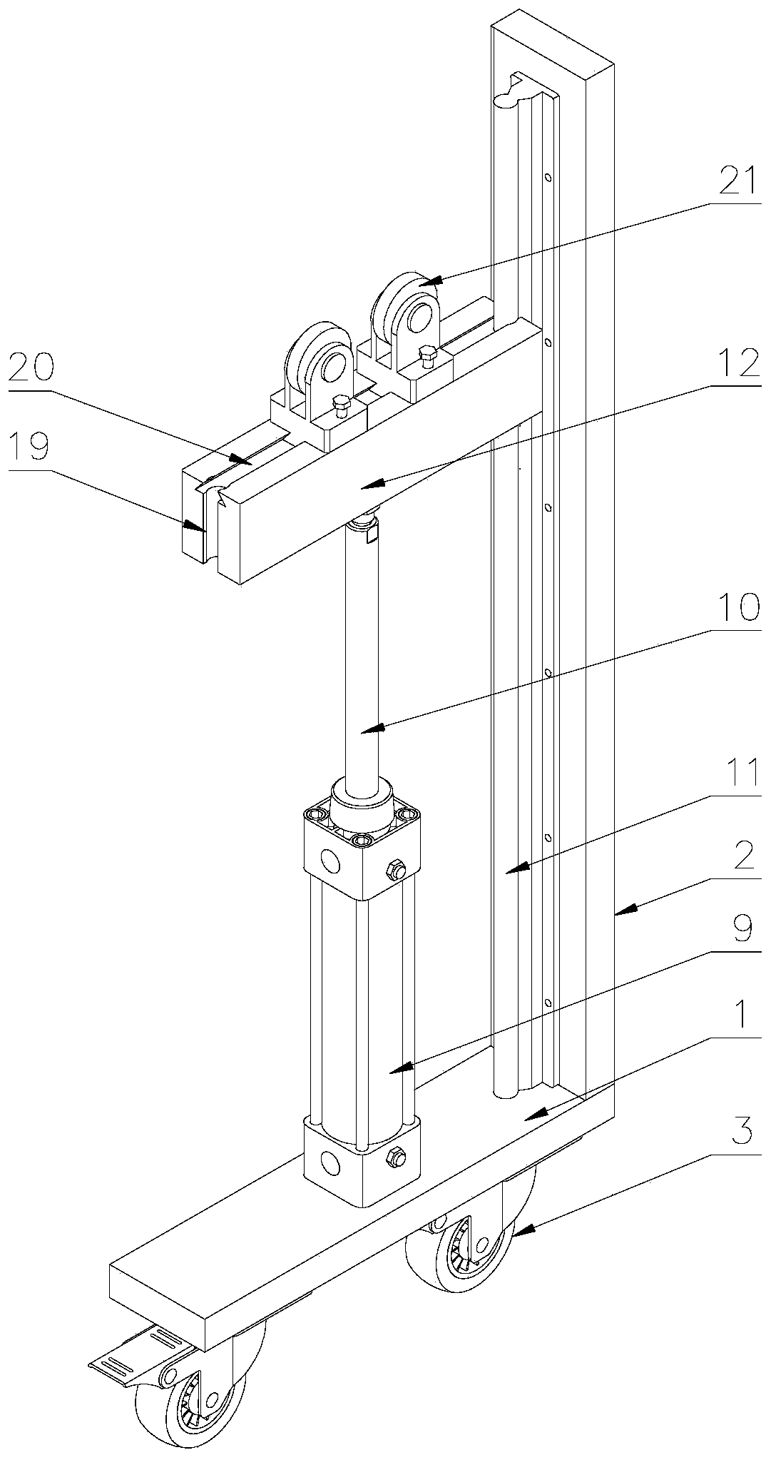 Cable pay-off device for power construction