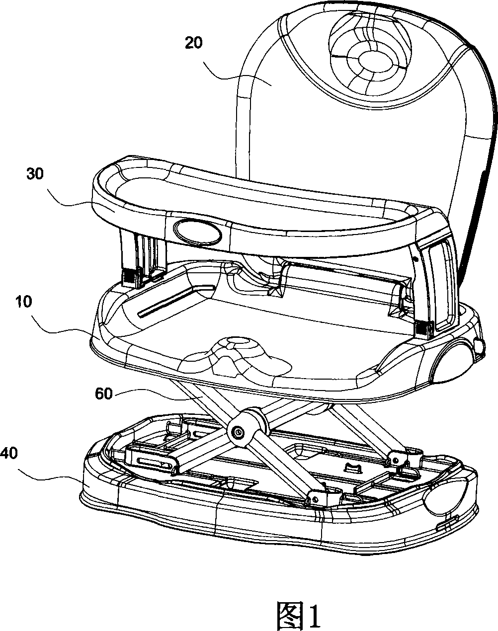 Foldable baby dining chair