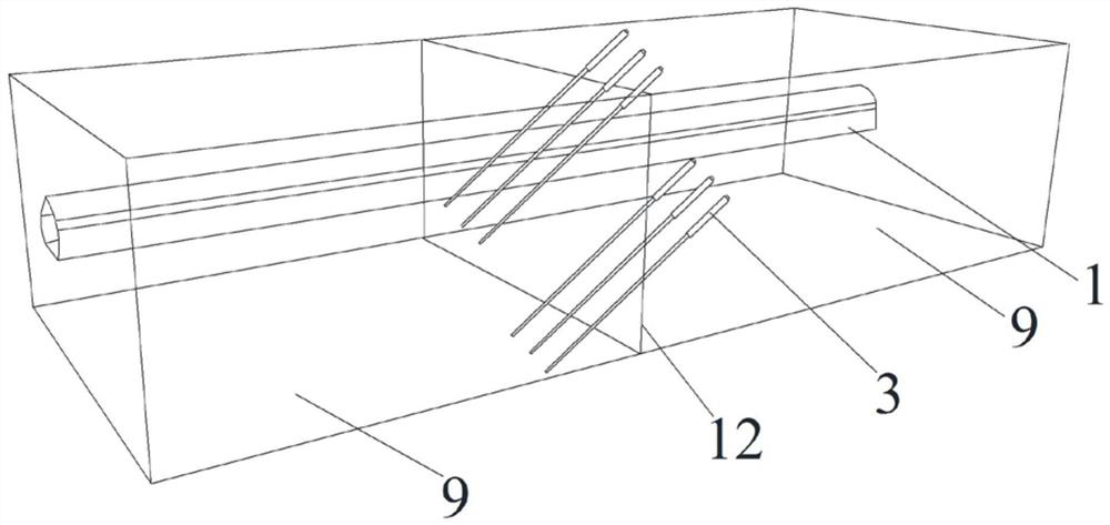 Fault-crossing tunnel flexible isolation structure and engineering rock mass large deformation disaster control method