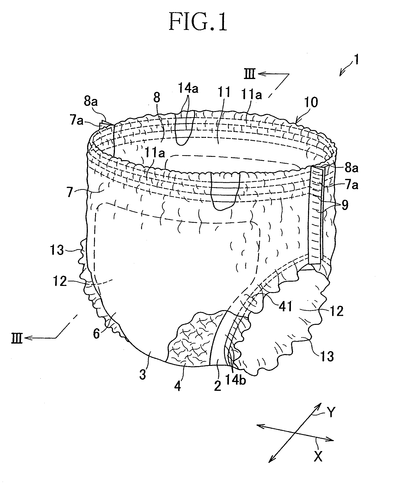 Disposable pull-on type diaper