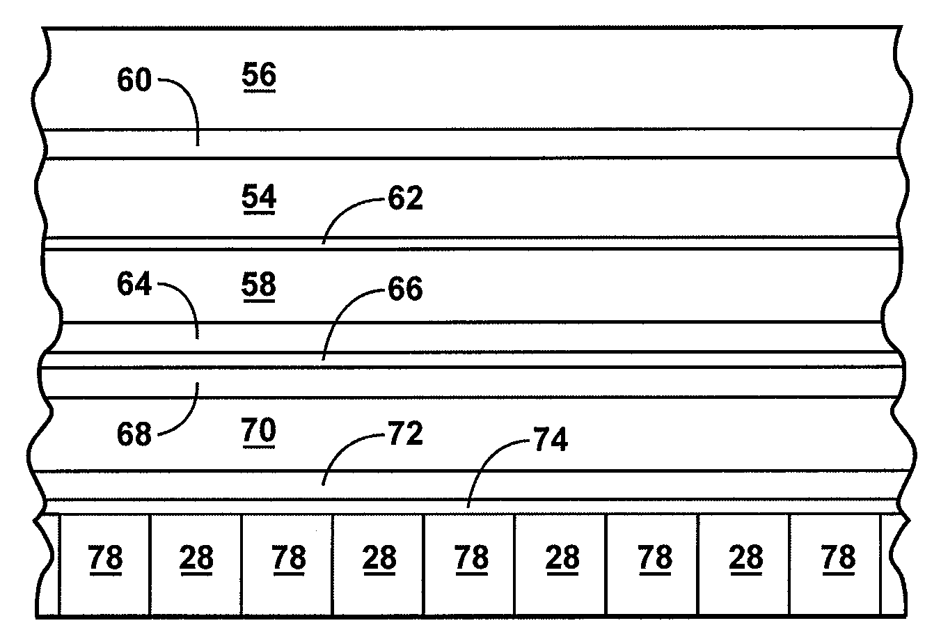 Liner for tungsten/silicon dioxide interface in memory