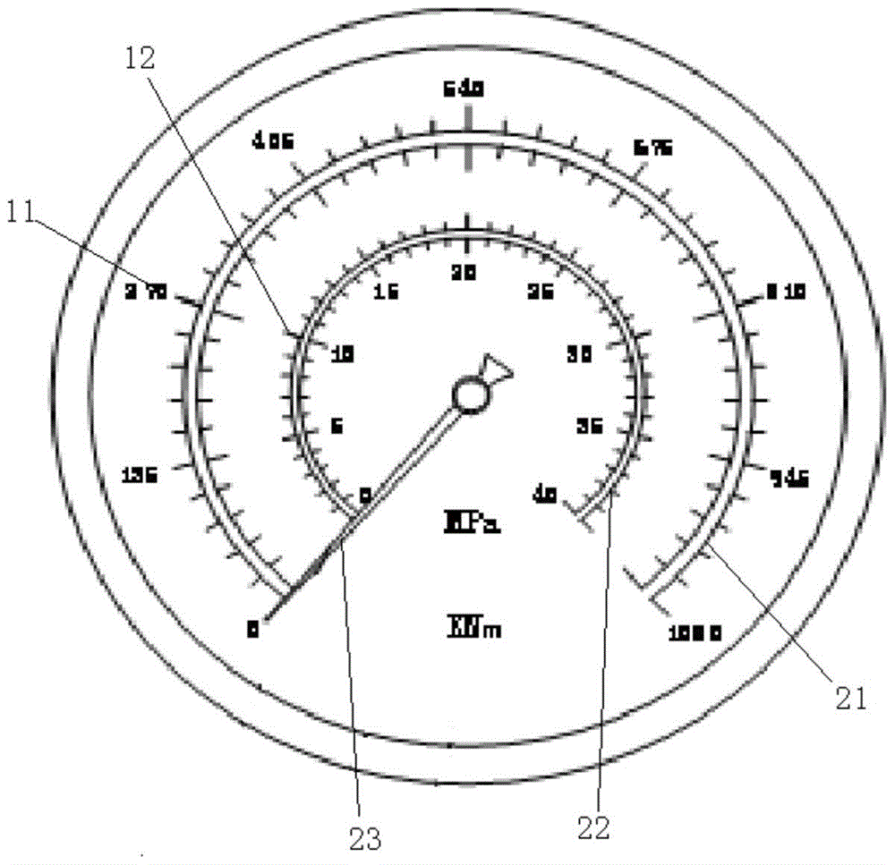 Boom structure, construction machinery and measurement display table