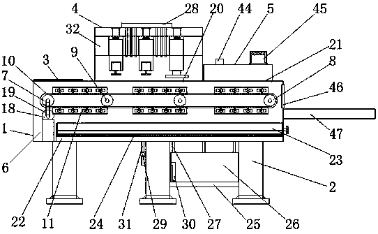 Polishing device for metal material surface machining