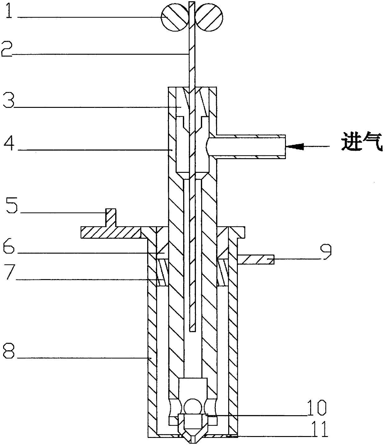 Plasma torch molten metal wire consumable material deposition extrusion 3D printing nozzle