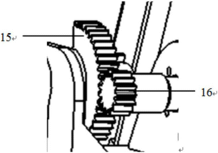 Robot head rotating mechanism