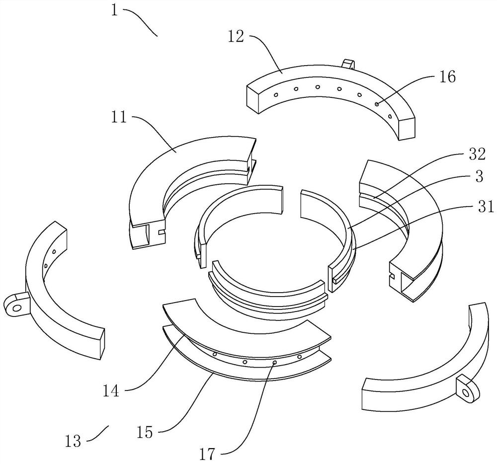 Supporting device for garden landscape tree planting