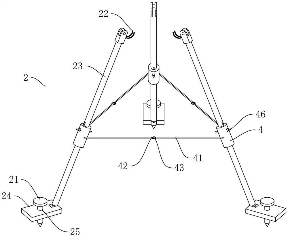 Supporting device for garden landscape tree planting