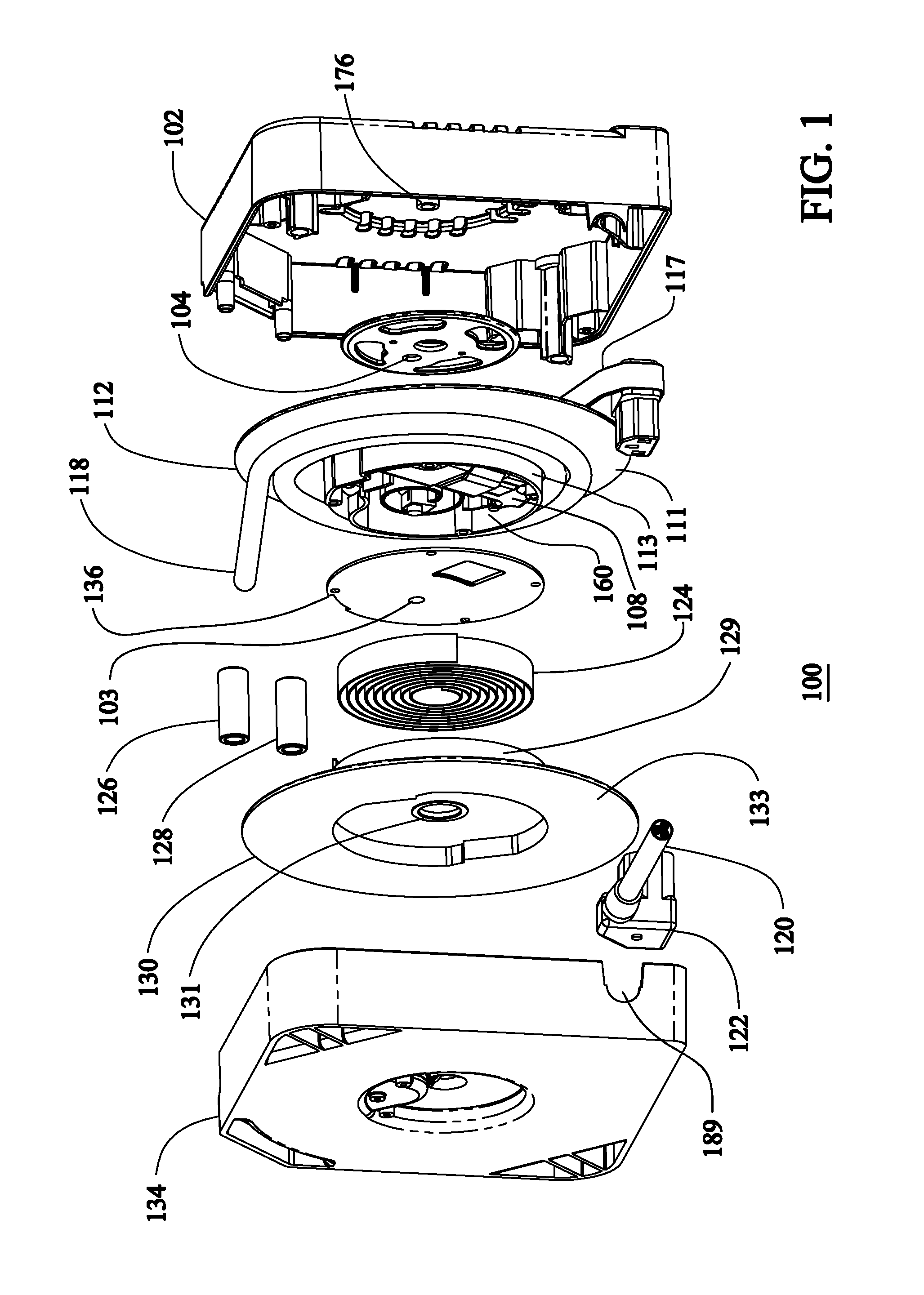 Rotatable cable guide for retractable cord reel