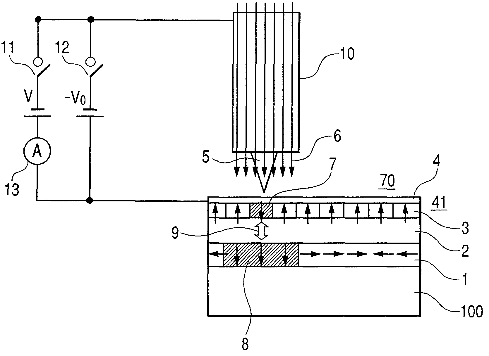 Electric field applying magnetic recording method and magnetic recording system