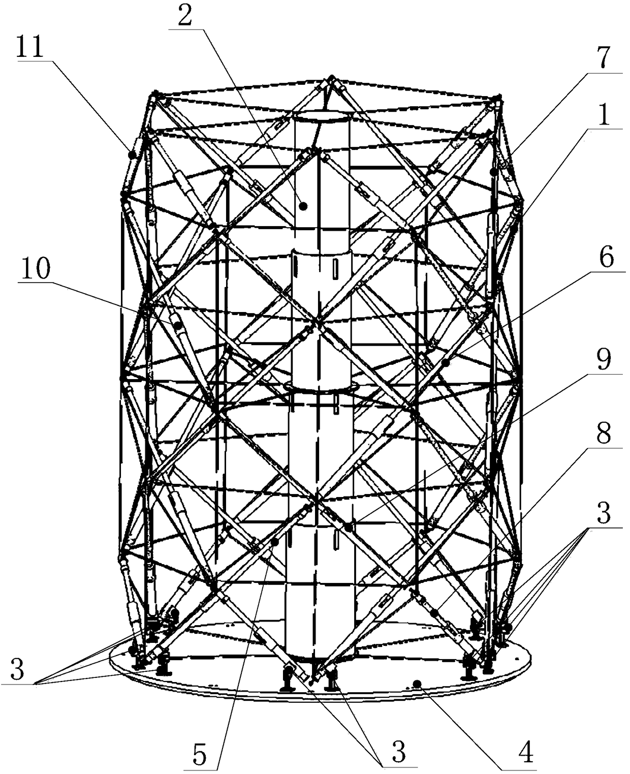 Stretch-draw type expansible space capsule section skeleton structure