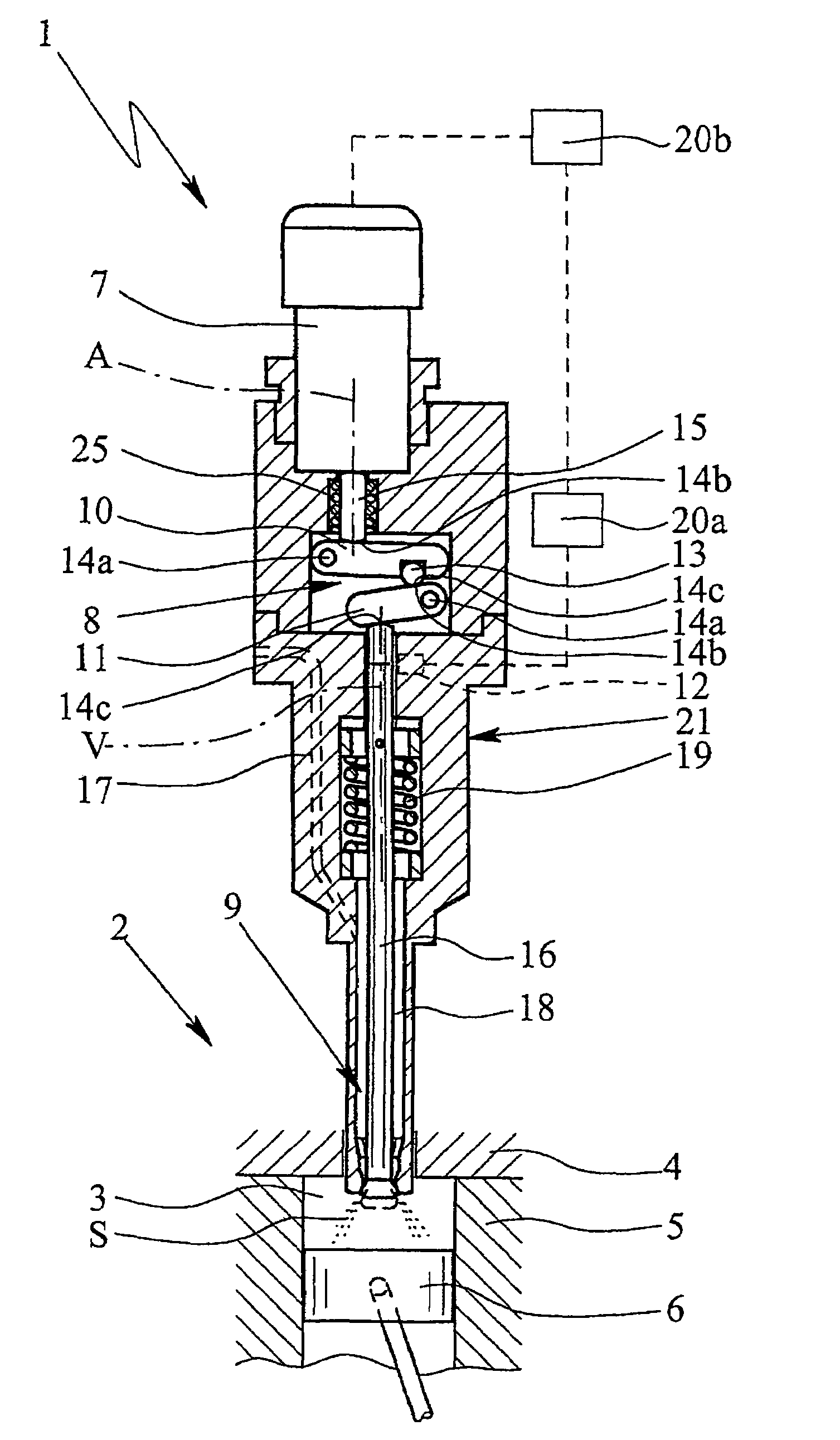 Valve device and method for injecting a gaseous fuel