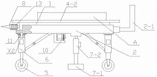 Fast battery displacement device of battery compartment of large electric vehicle