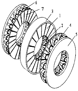 Multi-frequency paired-pole magnetic field coupling direct-drive doubly-fed motor structure and pole slot design method