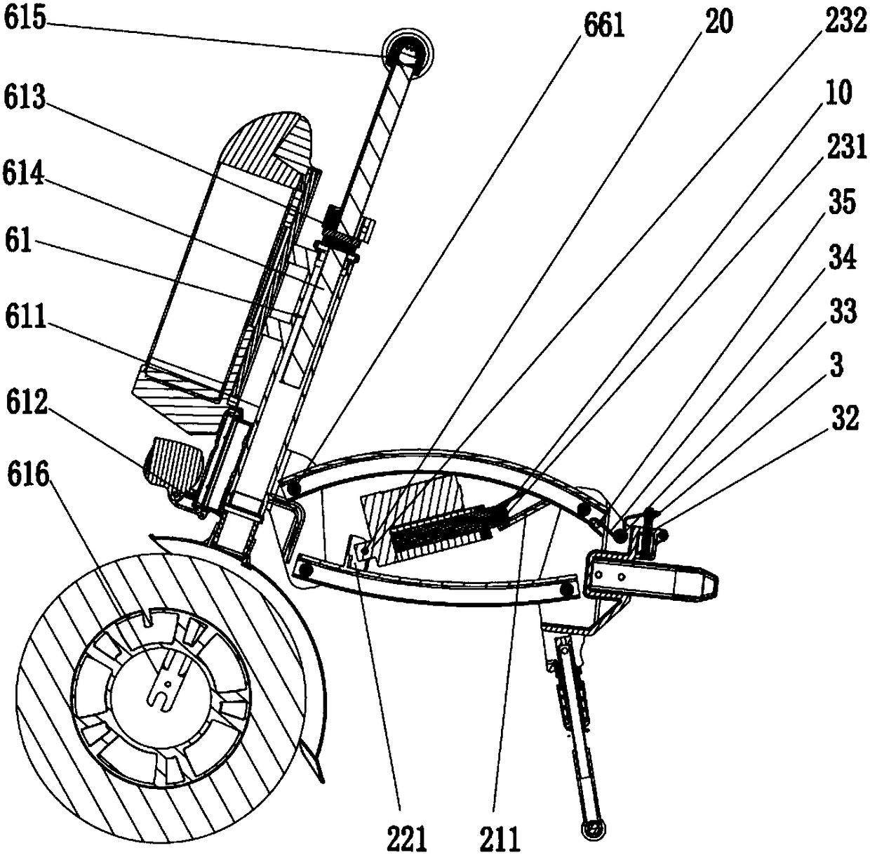 Electric quick-connect device and electric disabled vehicle