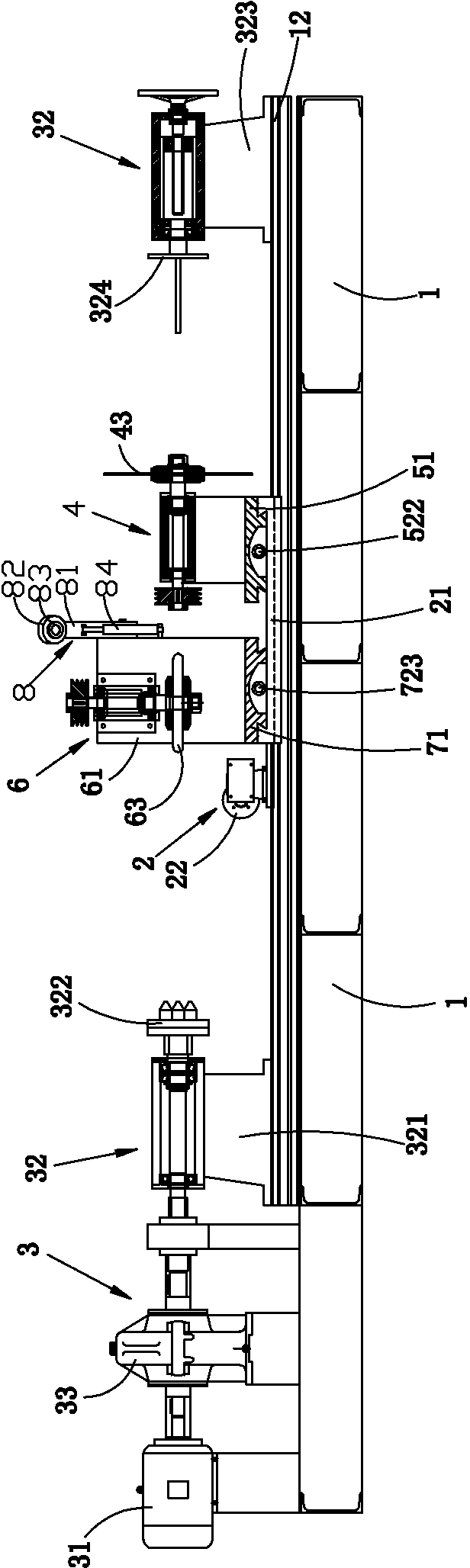 Automatic marble pillar machining device and machining method thereof