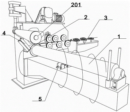 Bearing rolling body cold heading machine online synchronous feeding uncoiling straightening equipment