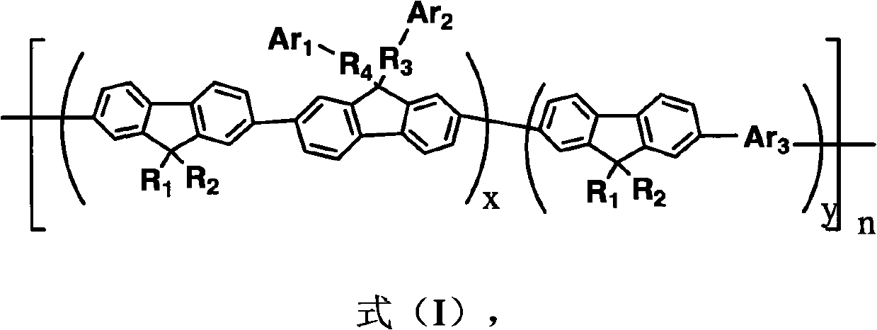 Polyfluorene conjugated polymer with thiophene and other aromatic heterocycle at C9 side chain, and preparation method and applications thereof