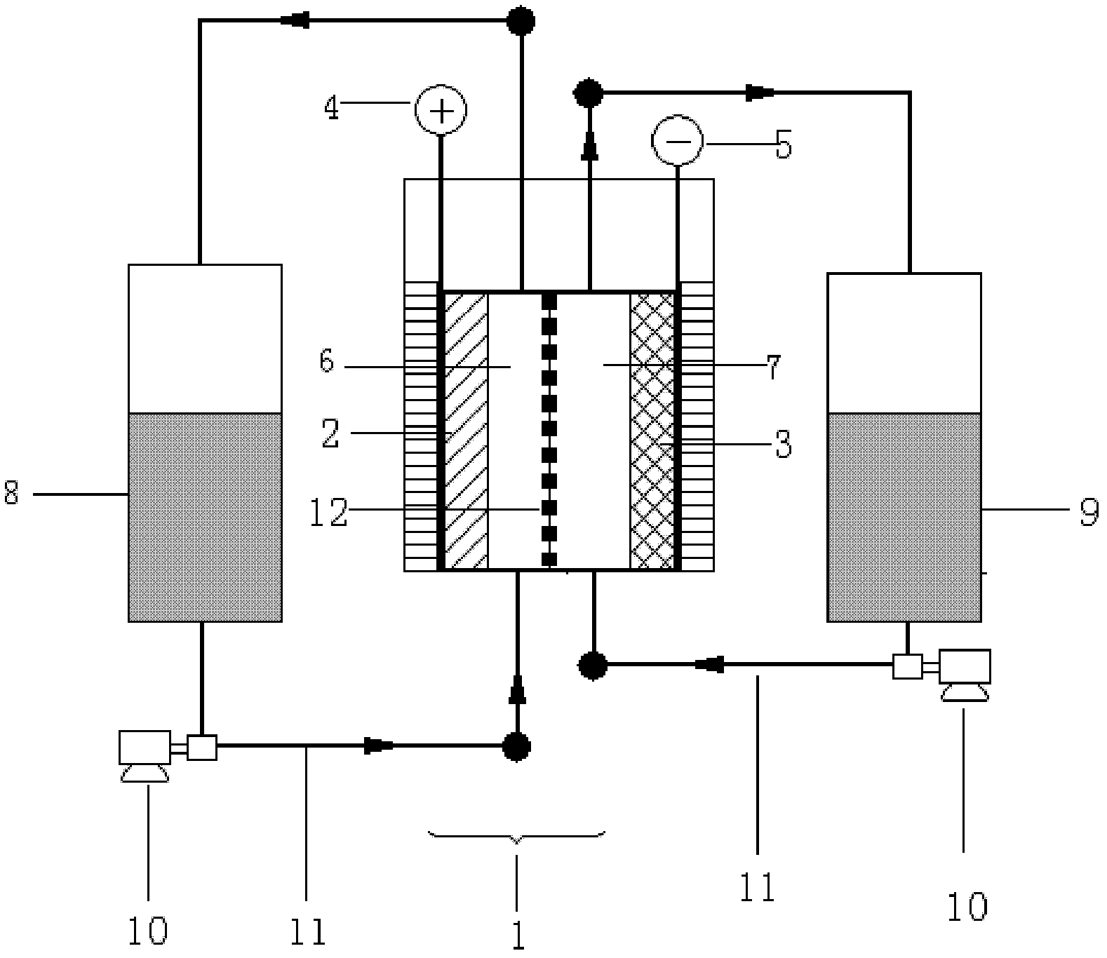 Organic phase dual flow battery