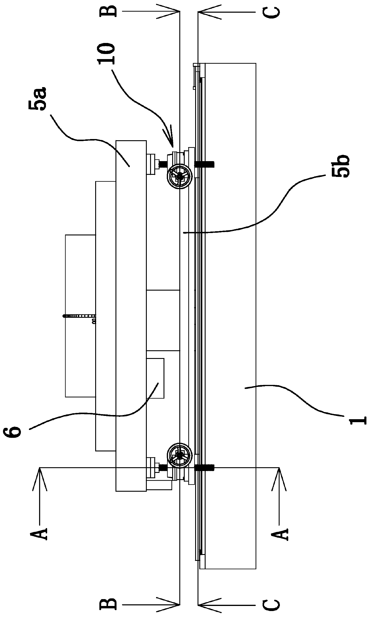 Tooth surface quenching device for rack