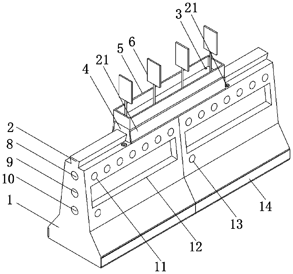 Prefabricated municipal engineering isolation belt