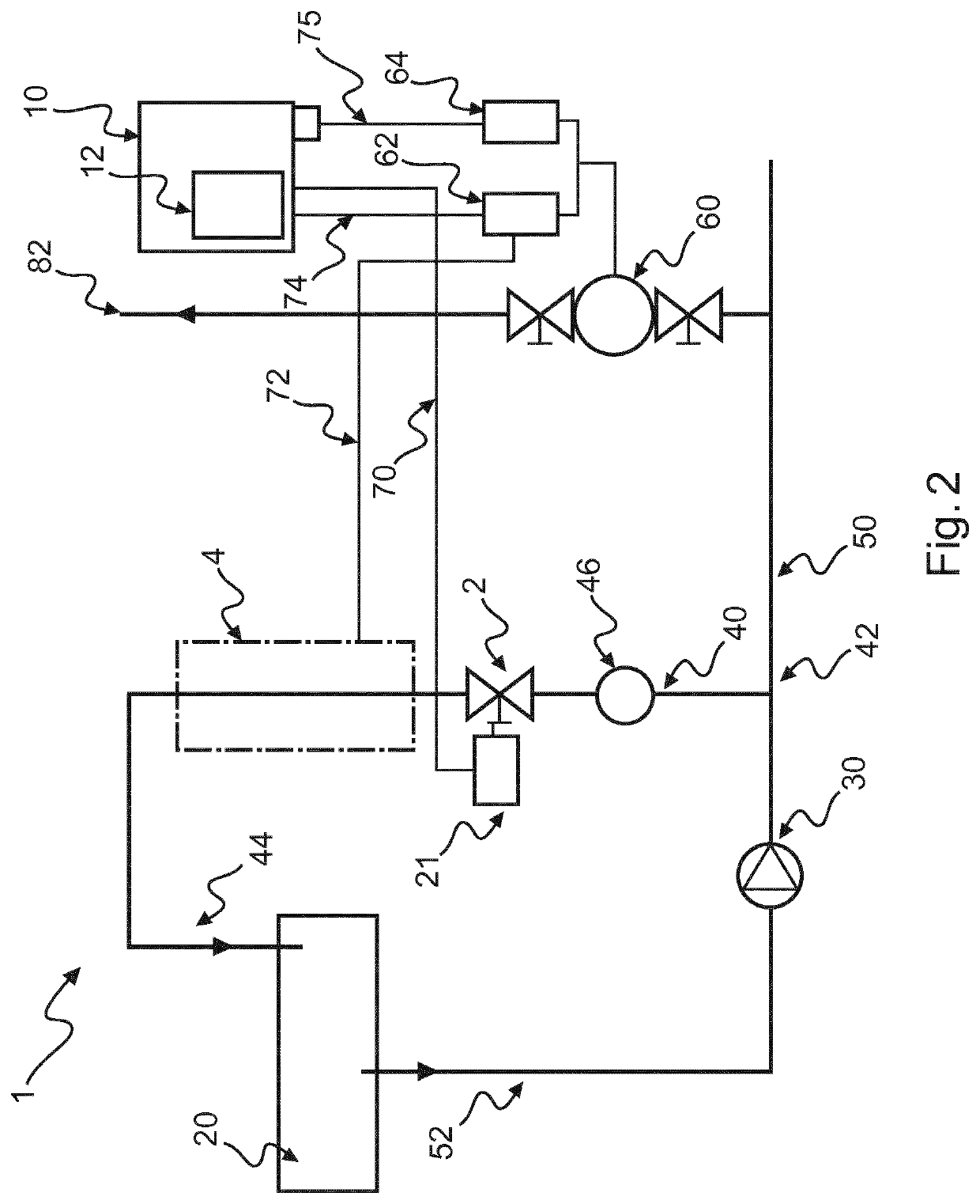 Water Extinguishing System and Associated Method for Controlling the Water Extinguishing System