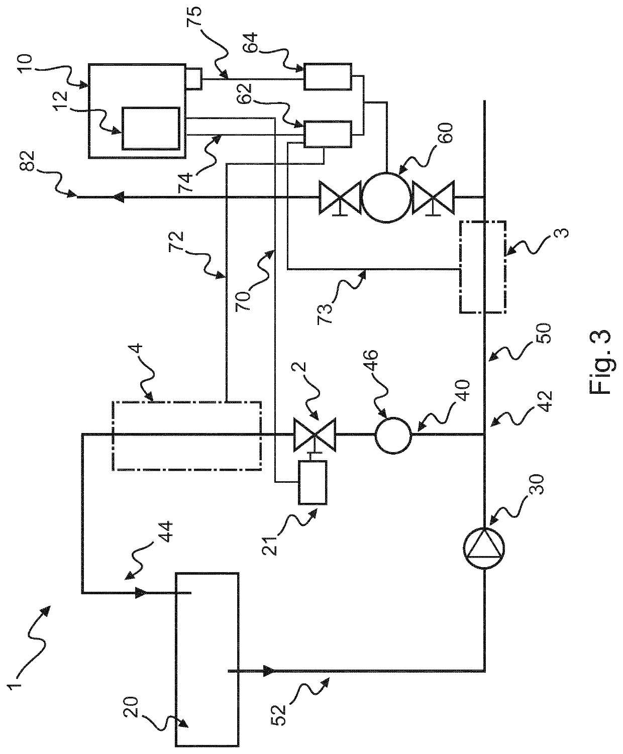 Water Extinguishing System and Associated Method for Controlling the Water Extinguishing System