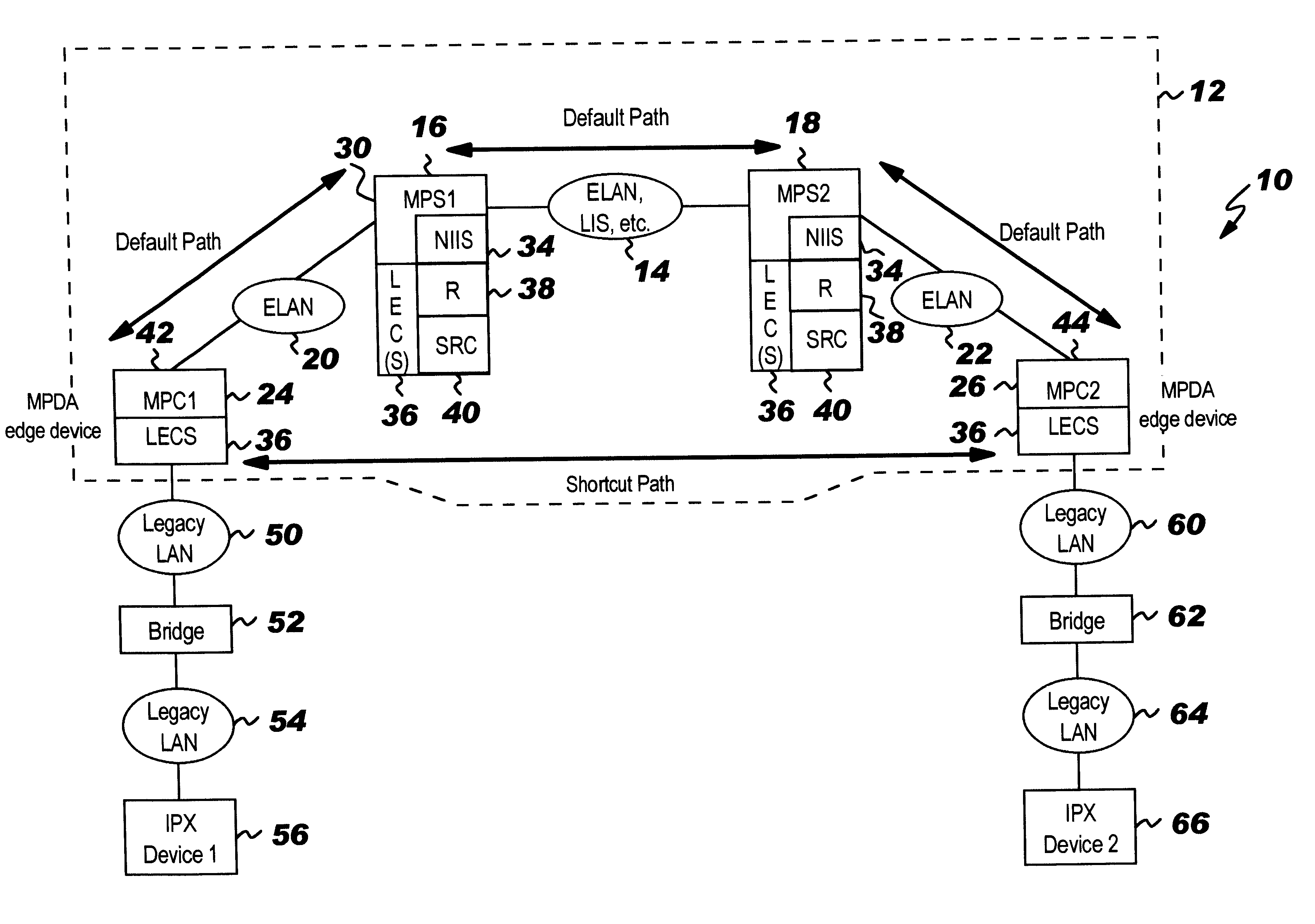 Method and system within a computer network for maintaining source-route information at a router bypassed by shortcut communication