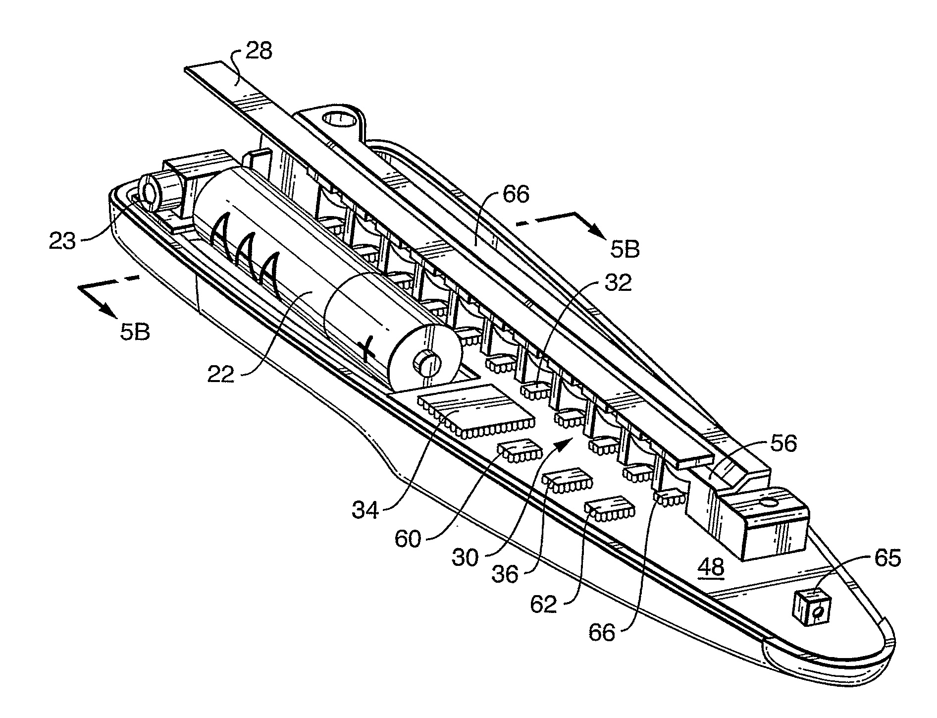 Handheld optical diagnostic device having image system array