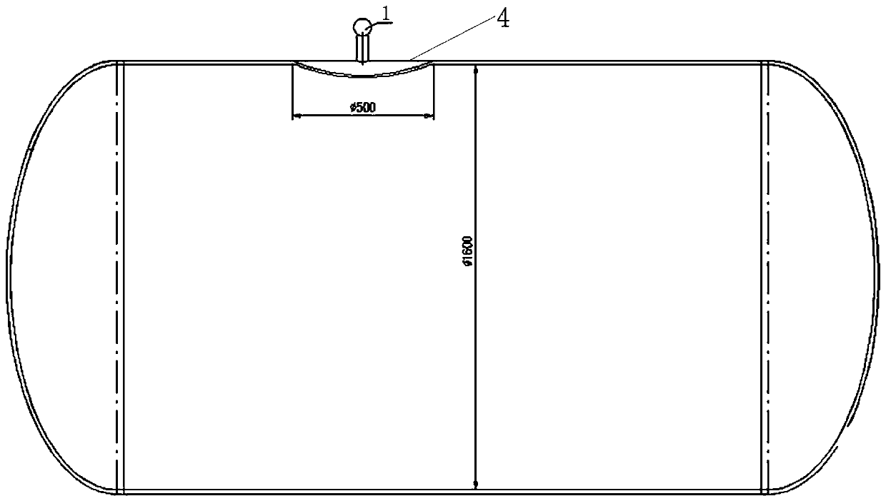 Manufacturing and pressure testing method for jacketed vessel with inner cylinder as inner groove